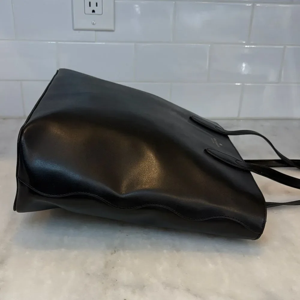 Kate Spade Bag Purse Handbag Leather Large Shopper Tote Black Pocketbook